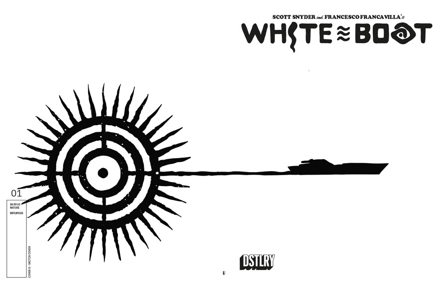 White Boat #1 Cover G Variant Blank Wraparound Cover