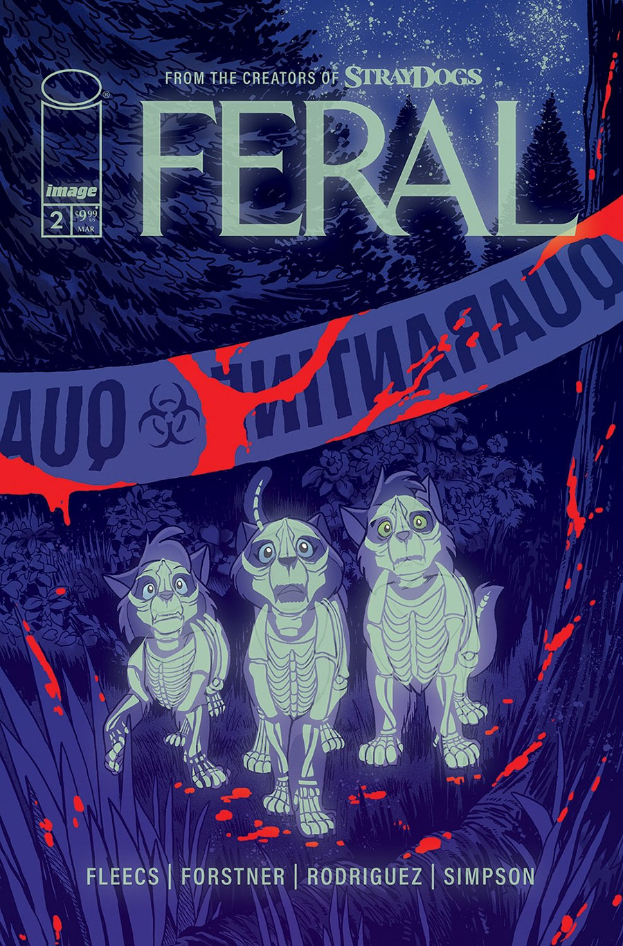 Feral #2 Cover E Variant Trish Forstner & Tony Fleecs Glow-In-The-Dark Cover