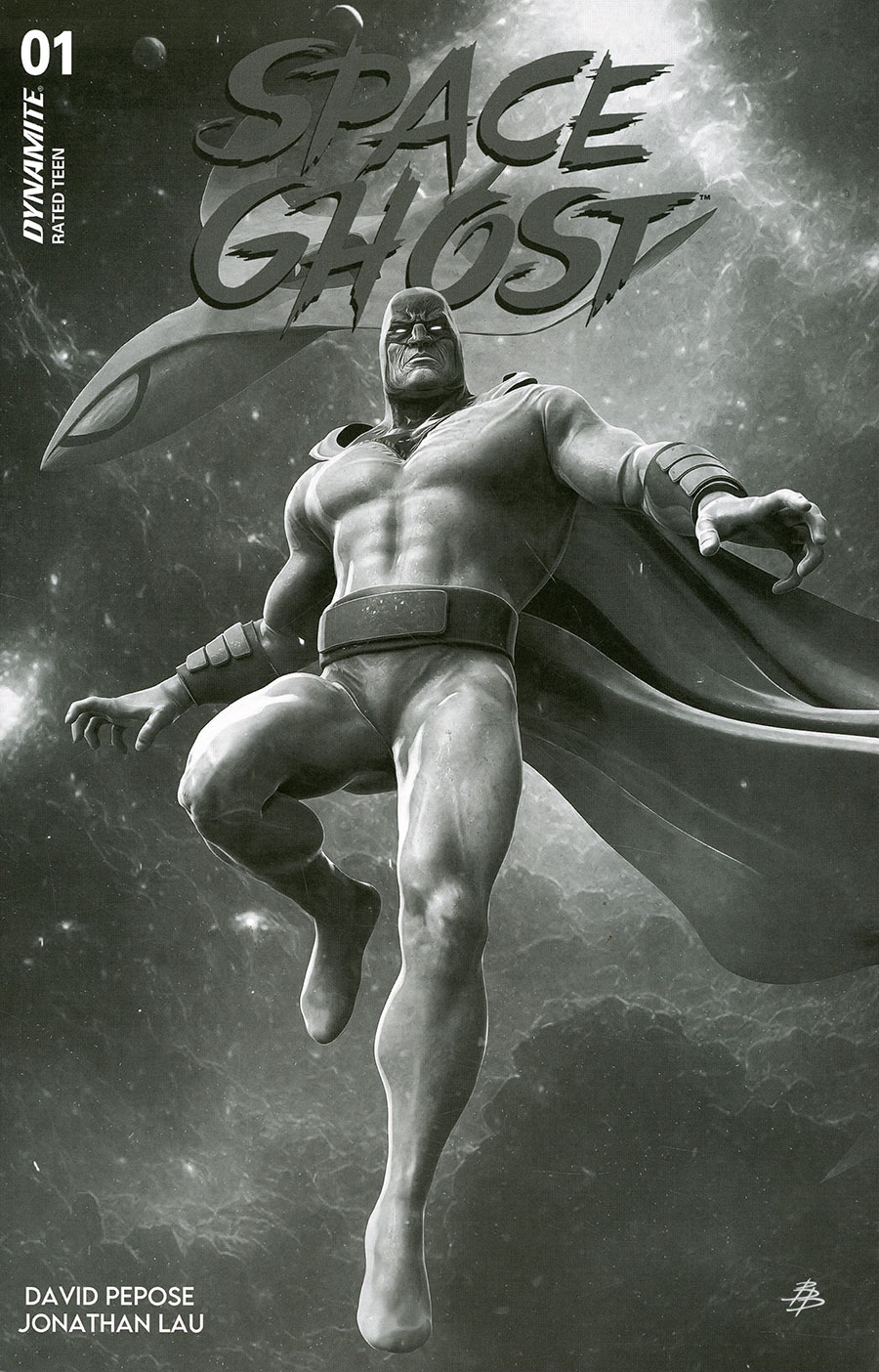 Space Ghost Vol 4 #1 Cover W Incentive Bjorn Barends Black & White Cover