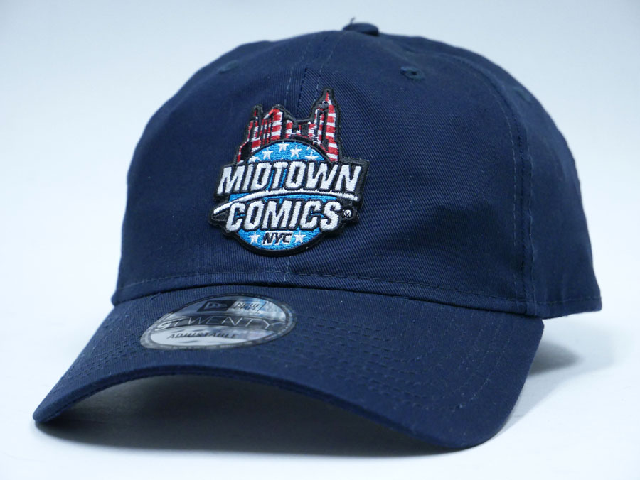 Midtown Comics Flag Logo Mens Deep Navy Velcro Strap Cap Powered By New Era