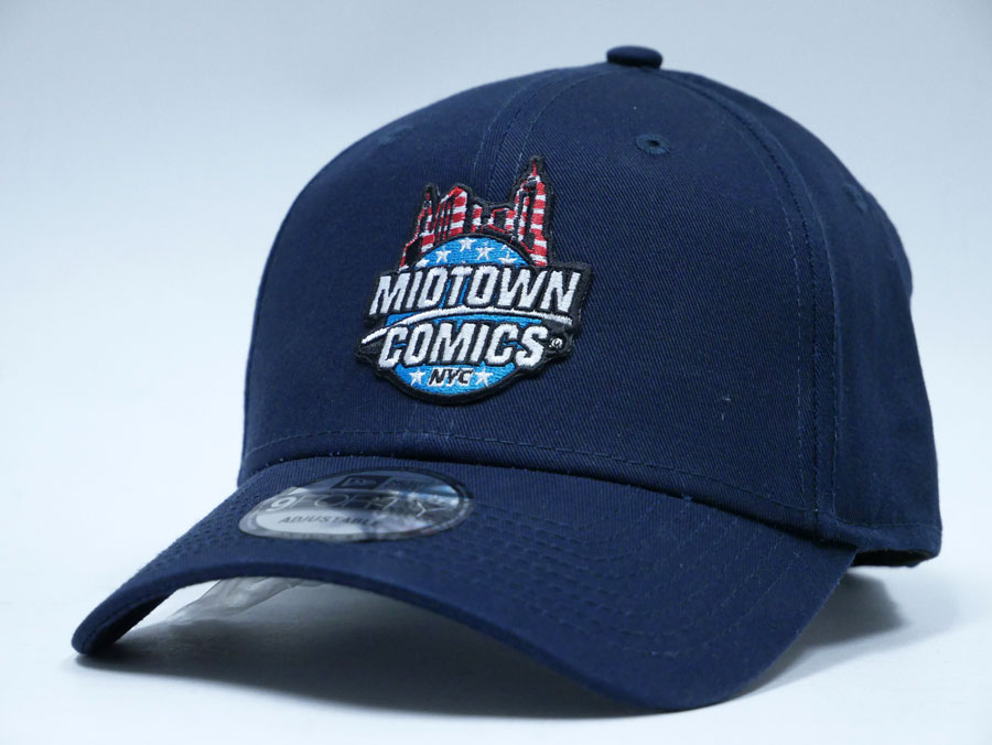 Midtown Comics Flag Logo Mens Deep Navy Flex Fit Cap ML Powered By New Era