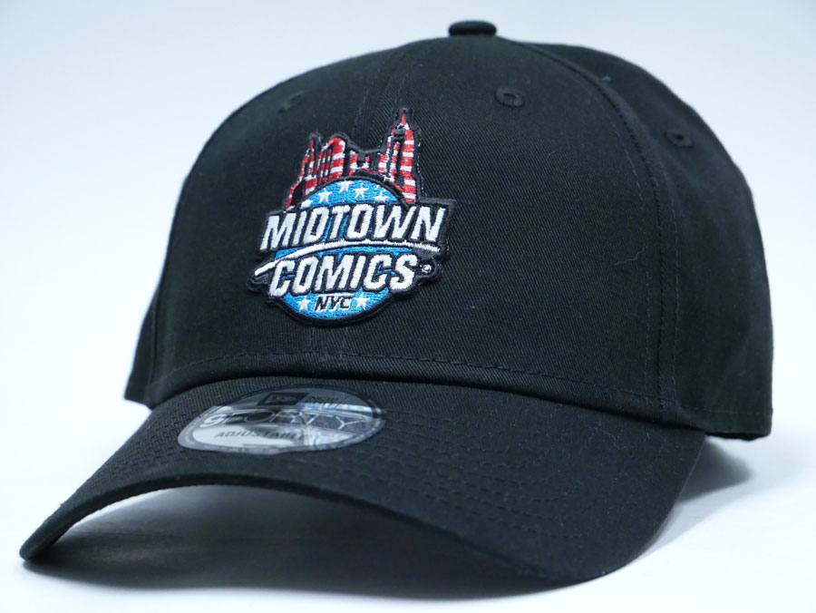 Midtown Comics Flag Logo Mens Black Velcro Strap Cap Powered By New Era