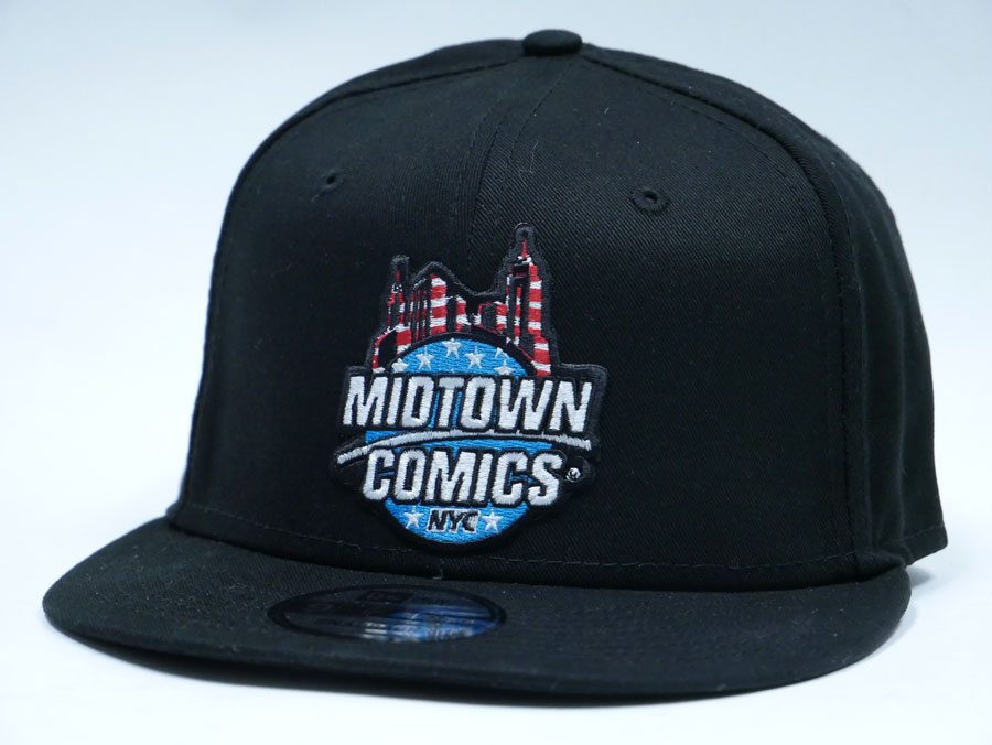 Midtown Comics Flag Logo Mens Black Snapback Cap Powered By New Era