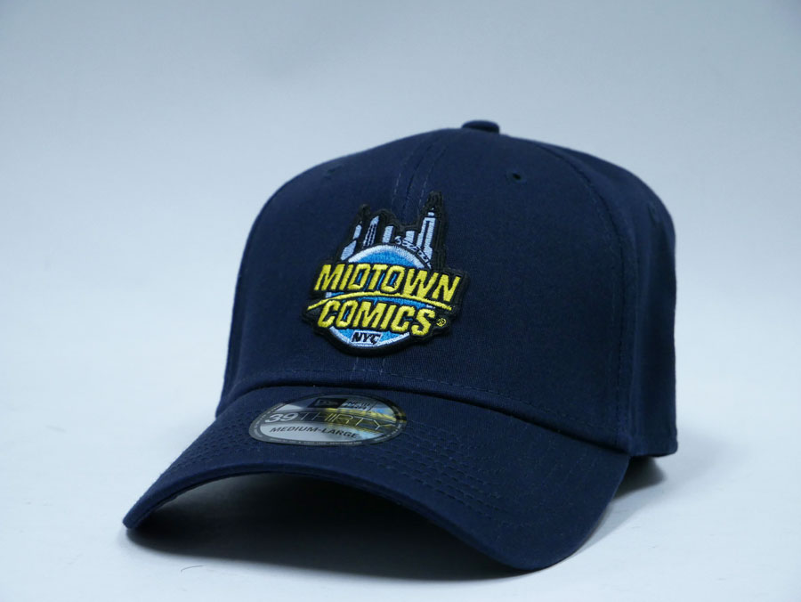 Midtown Comics Logo Mens Deep Navy Buckle Strap Cap Powered By New Era