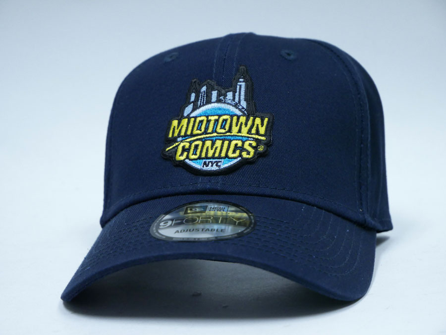 Midtown Comics Logo Mens Deep Navy Flex Fit Cap ML Powered By New Era