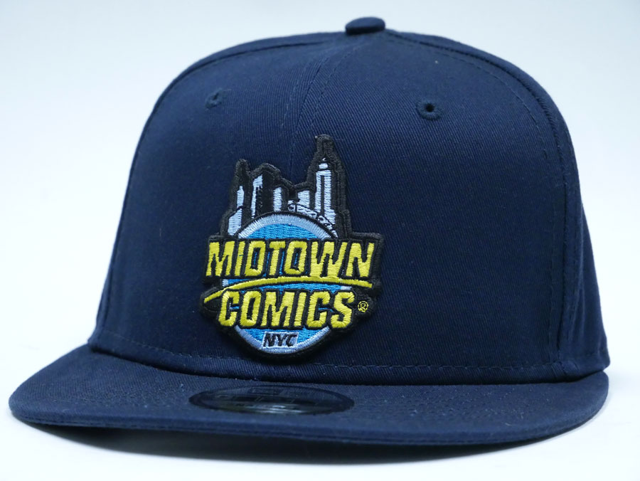 Midtown Comics Logo Mens Navy Snapback Cap Powered By New Era