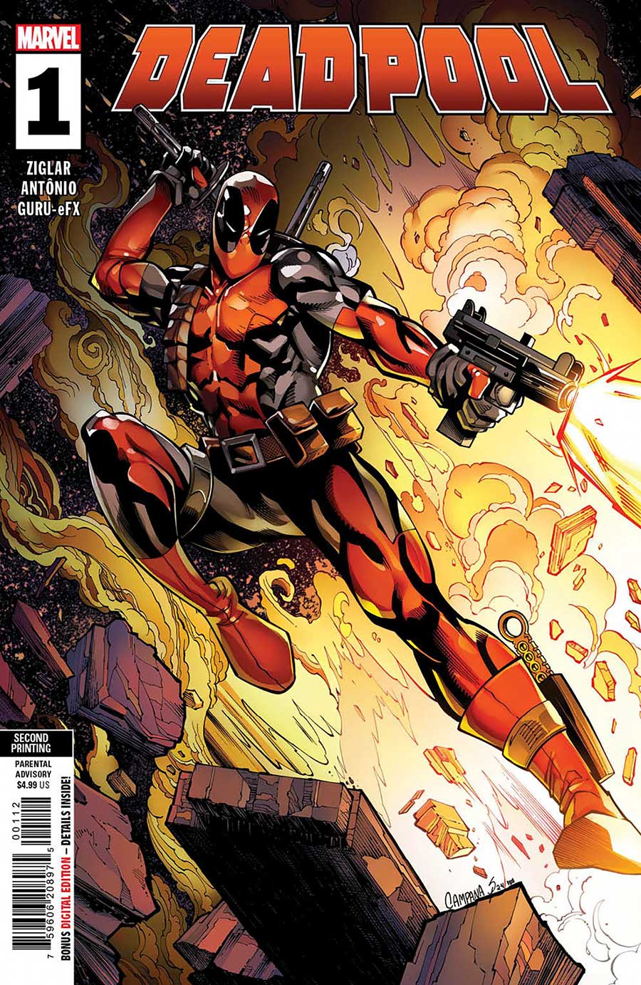 Deadpool Vol 9 #1 Cover L 2nd Ptg Chris Campana Variant Cover