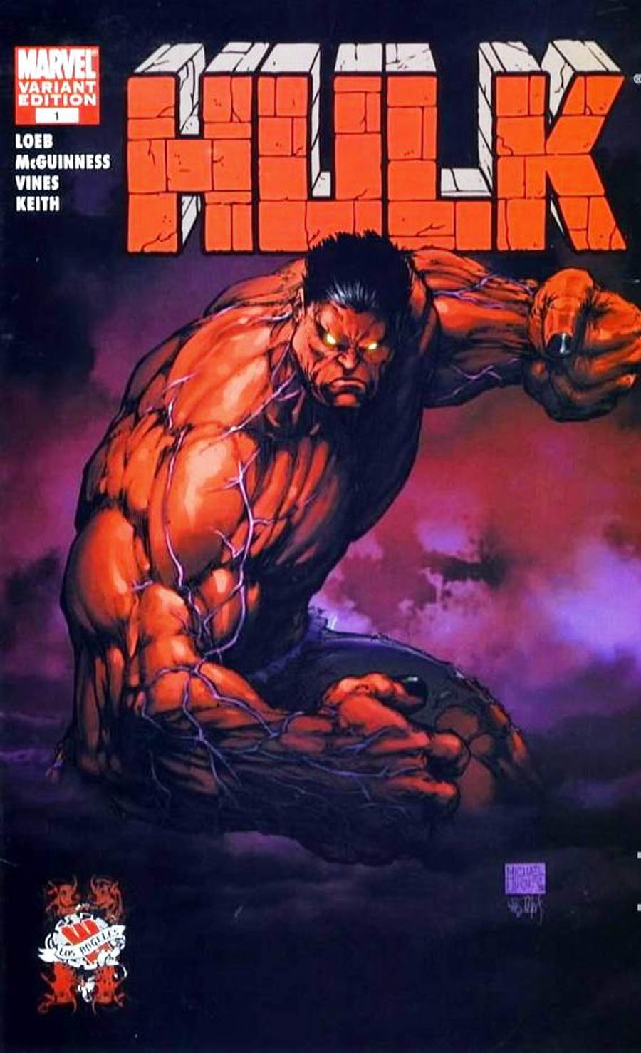 Hulk Vol 2 #1 Cover N WWLA Michael Turner Variant Cover