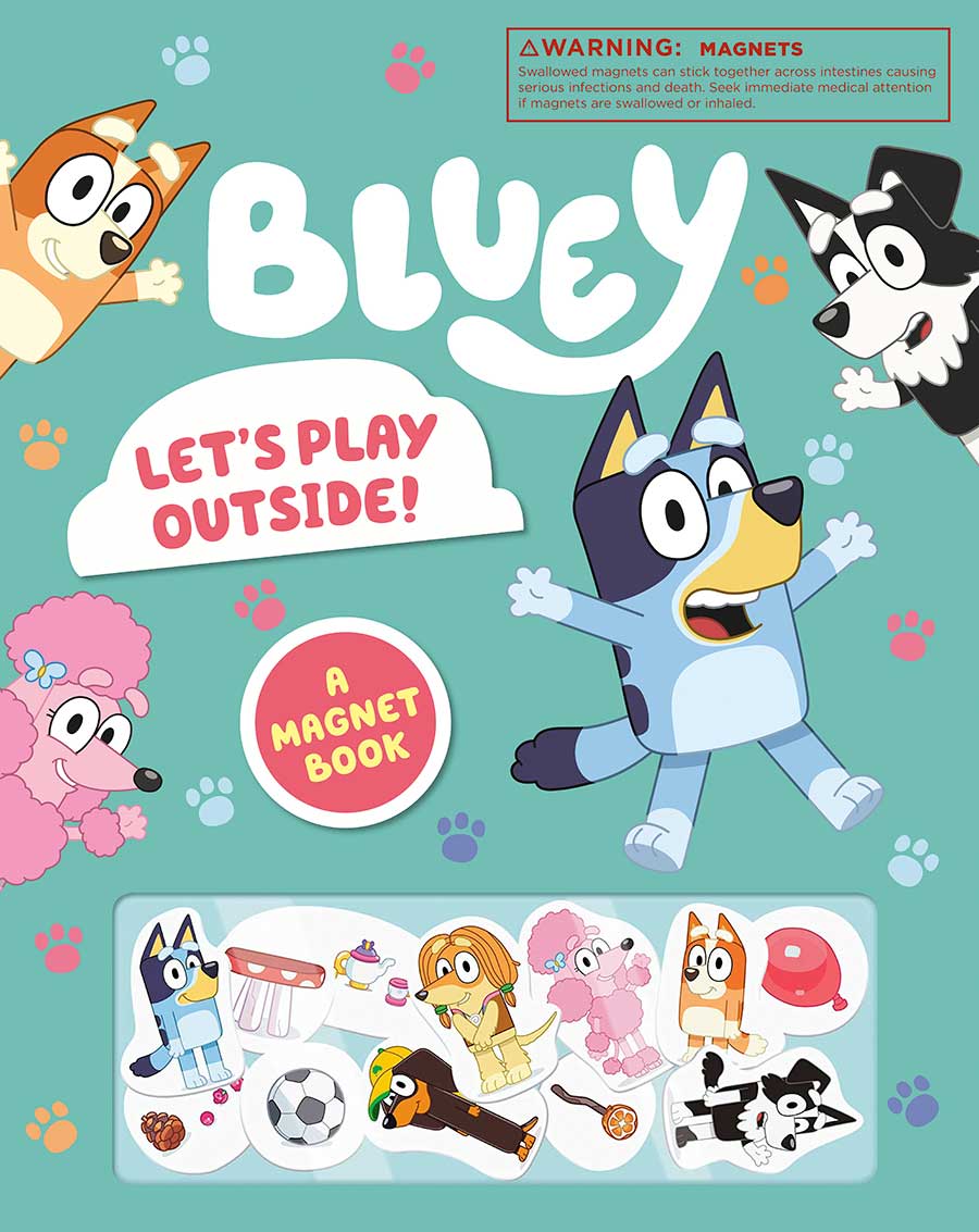 Bluey Lets Play Outside A Magnet Book HC