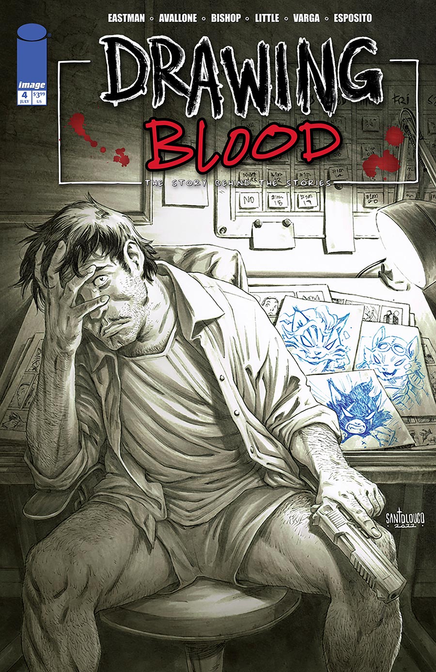 Drawing Blood #4 Cover C Variant Mateus Santolouco Cover