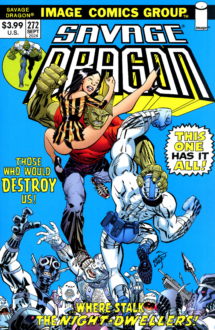 Savage Dragon Vol 2 #272 Cover B Variant Erik Larsen 1970s Trade Dress Cover