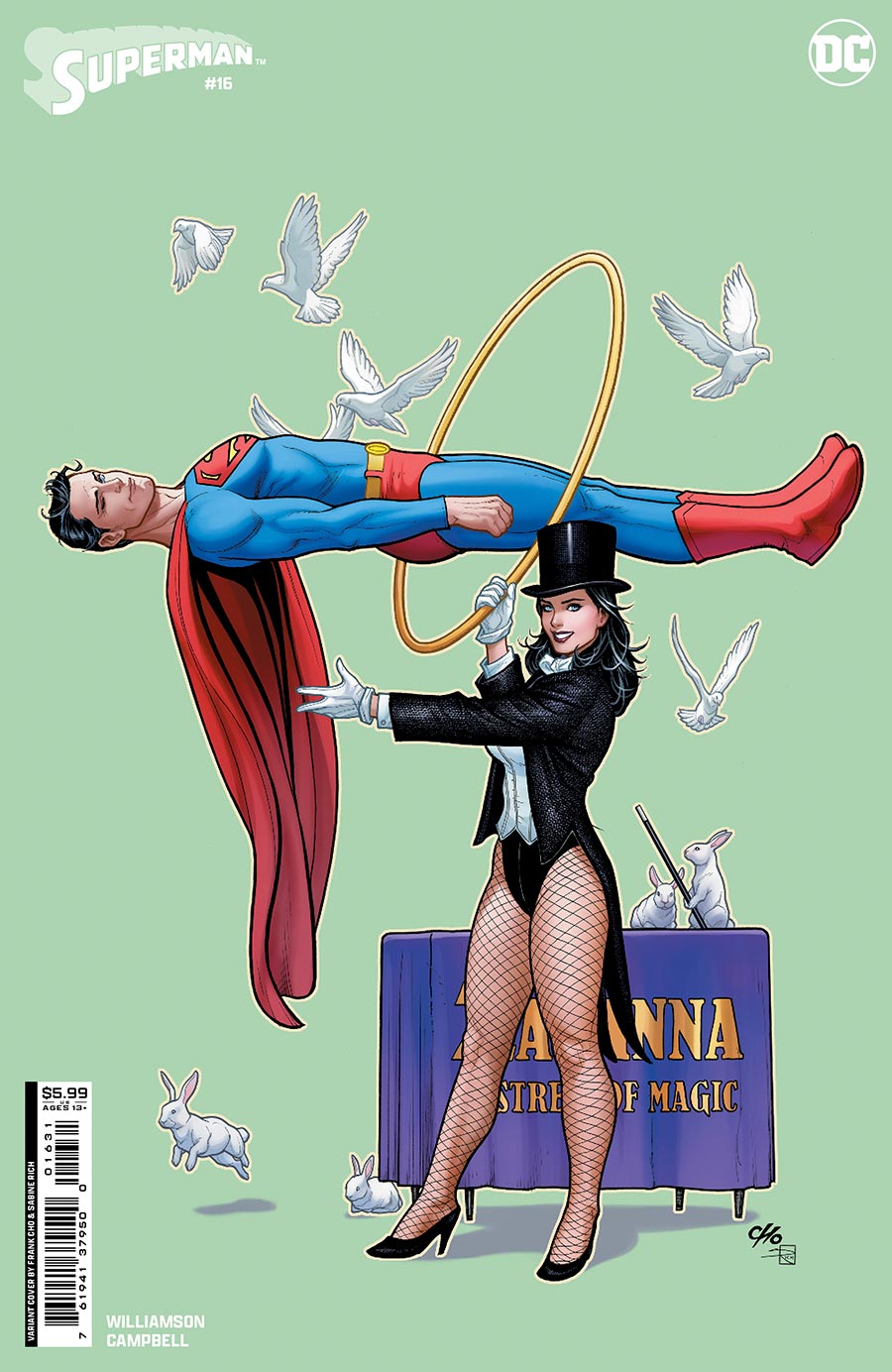 Superman Vol 7 #16 Cover C Variant Frank Cho Card Stock Cover (Absolute Power Tie-In)