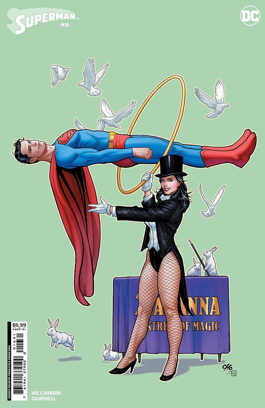 Superman Vol 7 #16 Cover C Variant Frank Cho Card Stock Cover (Absolute Power Tie-In)