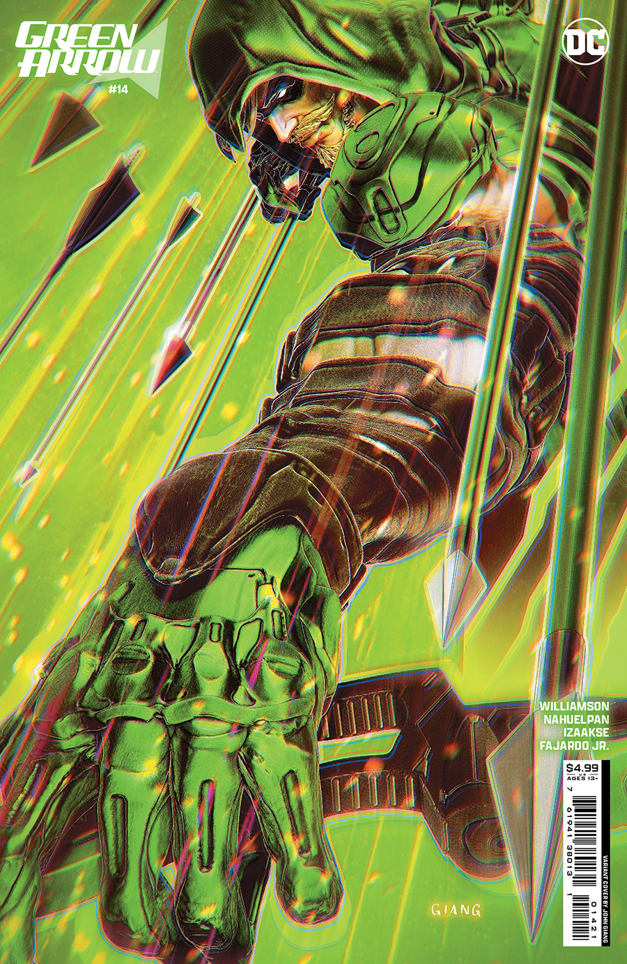 Green Arrow Vol 8 #14 Cover B Variant John Giang Card Stock Cover (Absolute Power Tie-In)