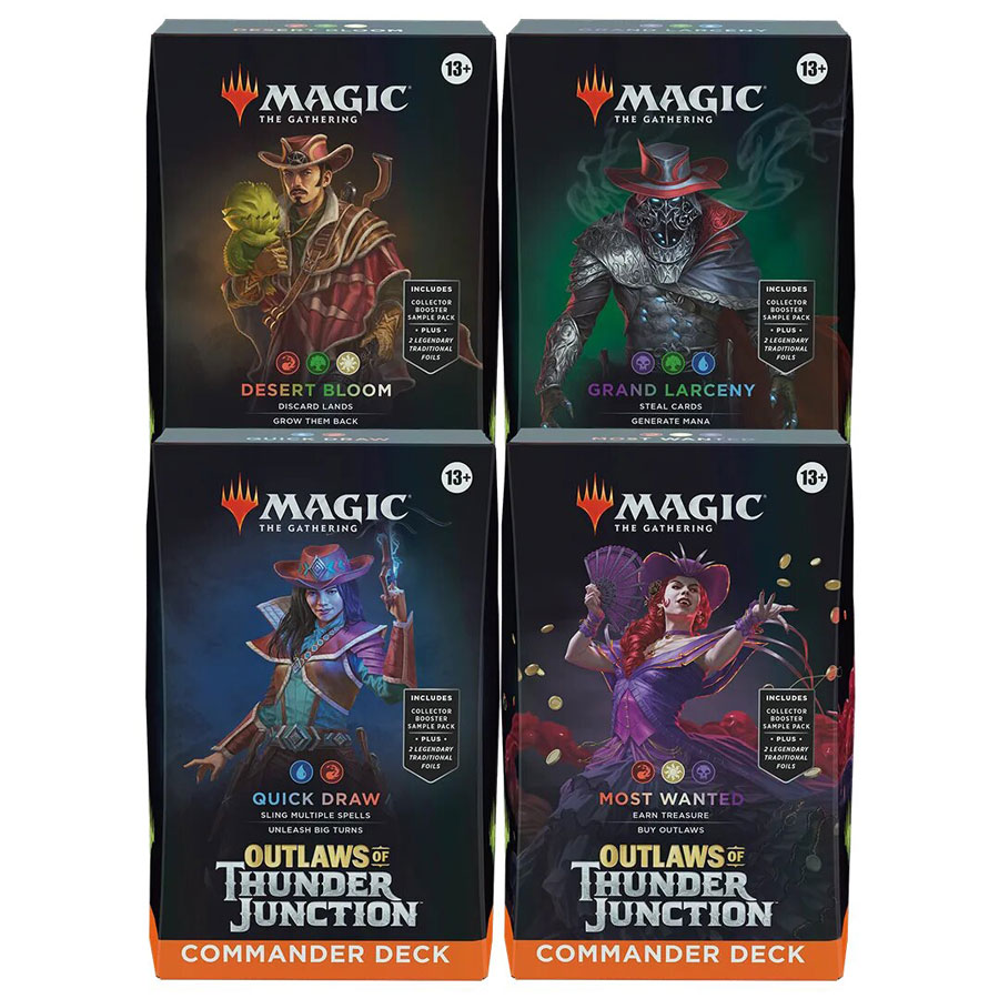 Magic The Gathering Outlaws Thunder Junction Commander Deck Display (4-Count)