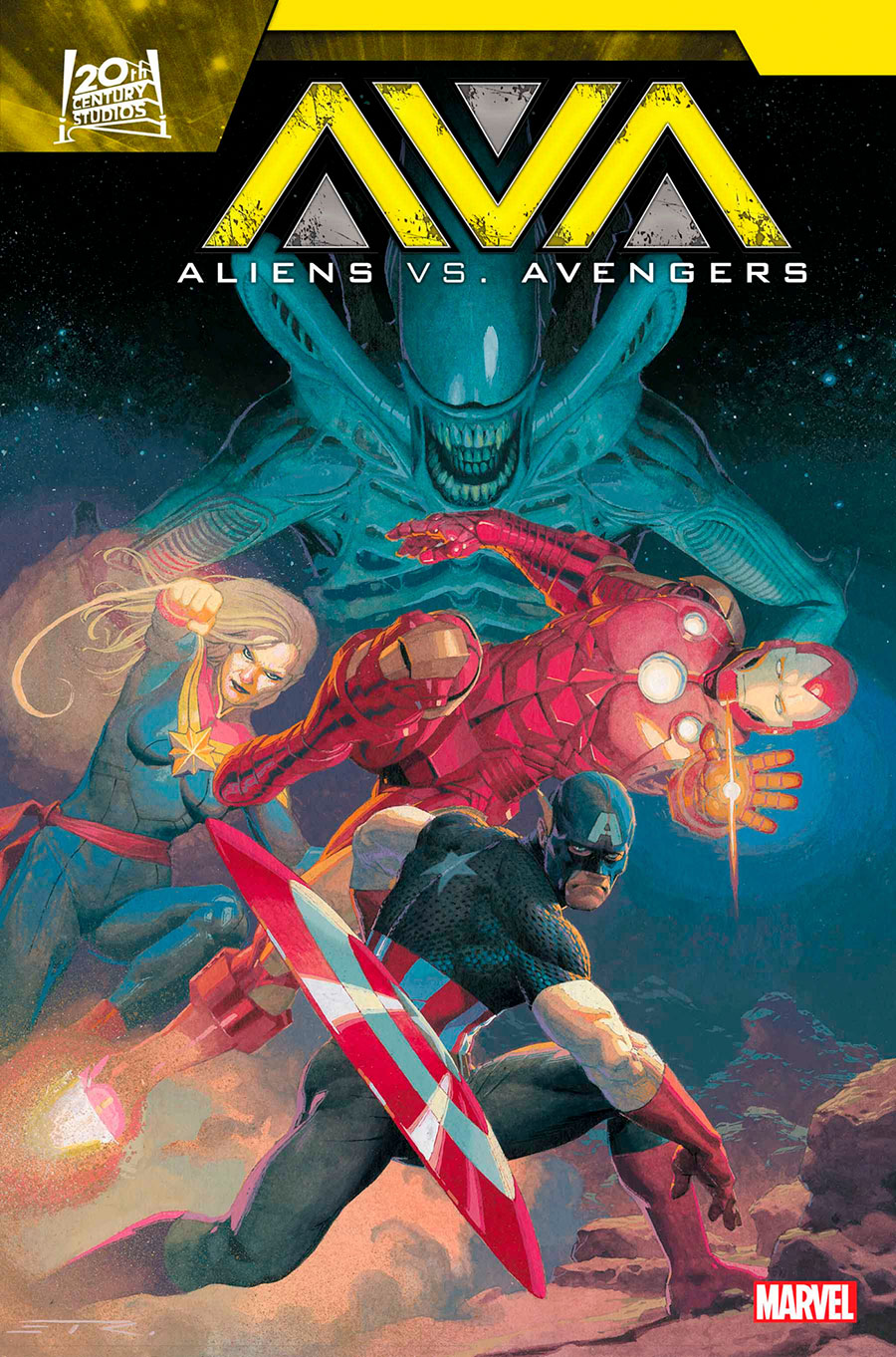Aliens vs Avengers #1 Cover A Regular Esad Ribic Cover