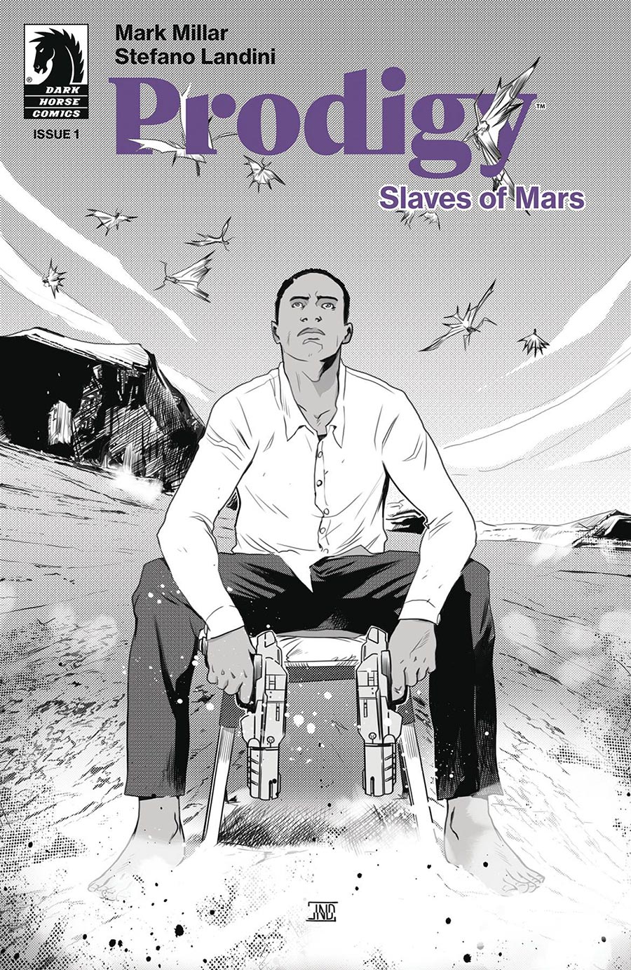 Prodigy Slaves Of Mars #1 Cover B Variant Stefano Landini Black & White Cover