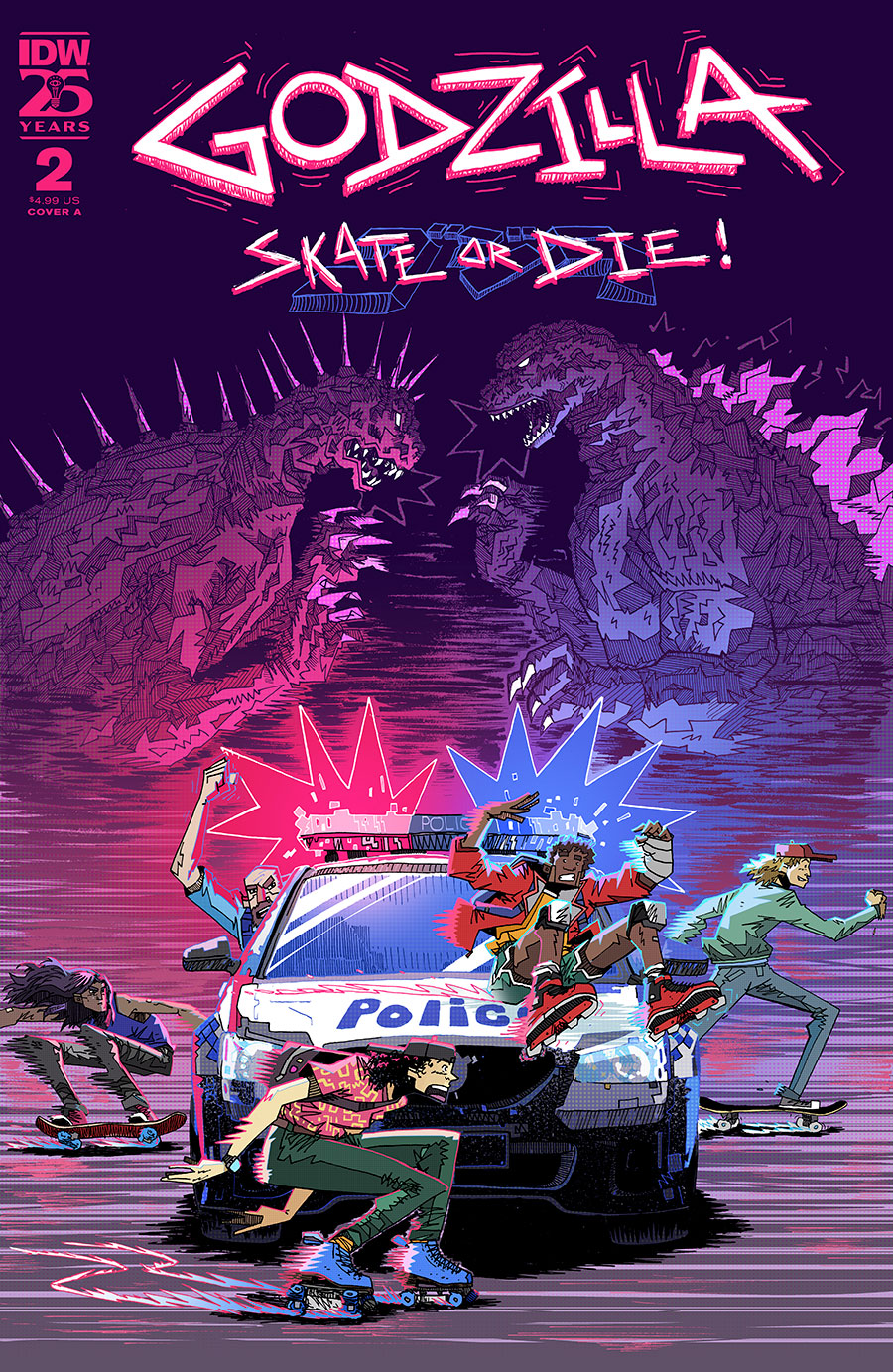 Godzilla Skate Or Die #2 Cover A Regular Louie Joyce Cover