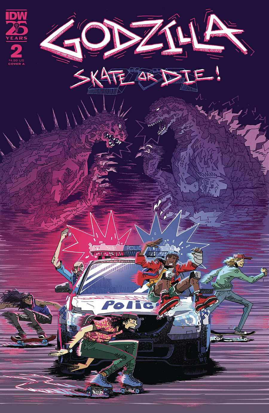 Godzilla Skate Or Die #2 Cover A Regular Louie Joyce Cover