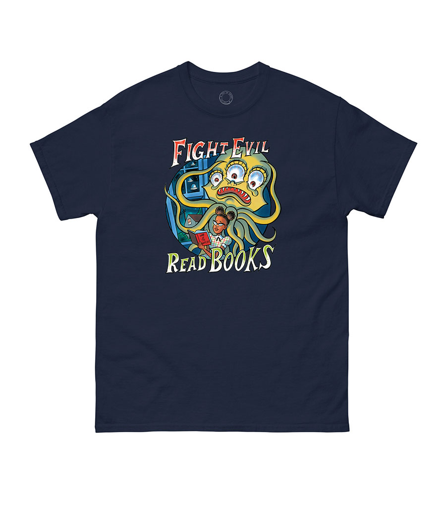 Fight Evil Read Books (2024) Unisex T-Shirt Large