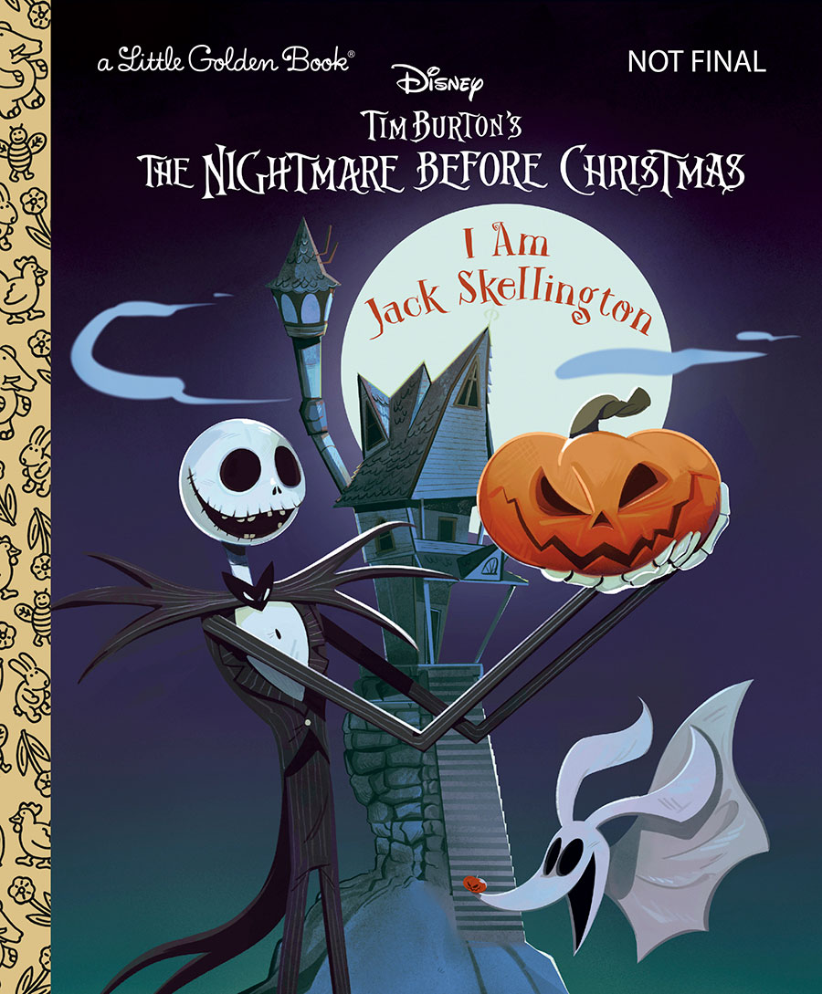 Tim Burtons Nightmare Before Christmas I Am Jack Skellington Little Golden Book HC