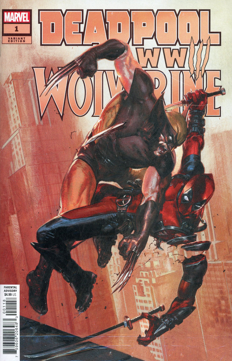 Deadpool & Wolverine WWIII #1 Cover G Incentive Gabriele Dell Otto Brown Costume Variant Cover