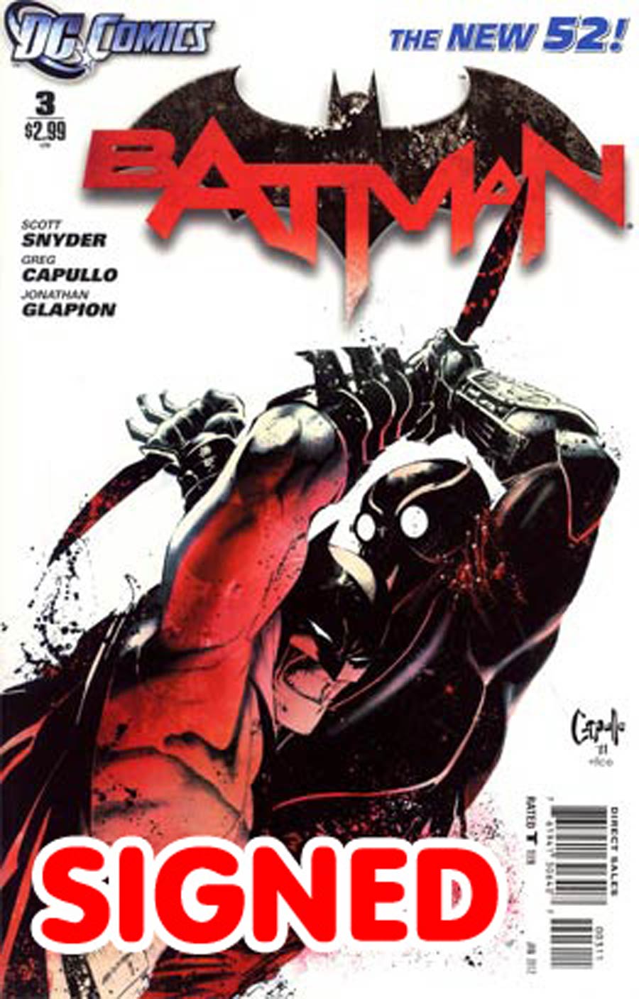 Batman Vol 2 #3 Cover E 1st Ptg Signed By Scott Snyder