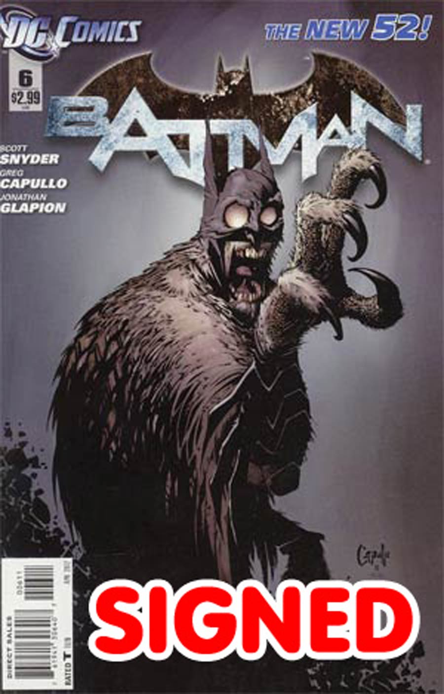 Batman Vol 2 #6 Cover G 1st Ptg Signed By Scott Snyder