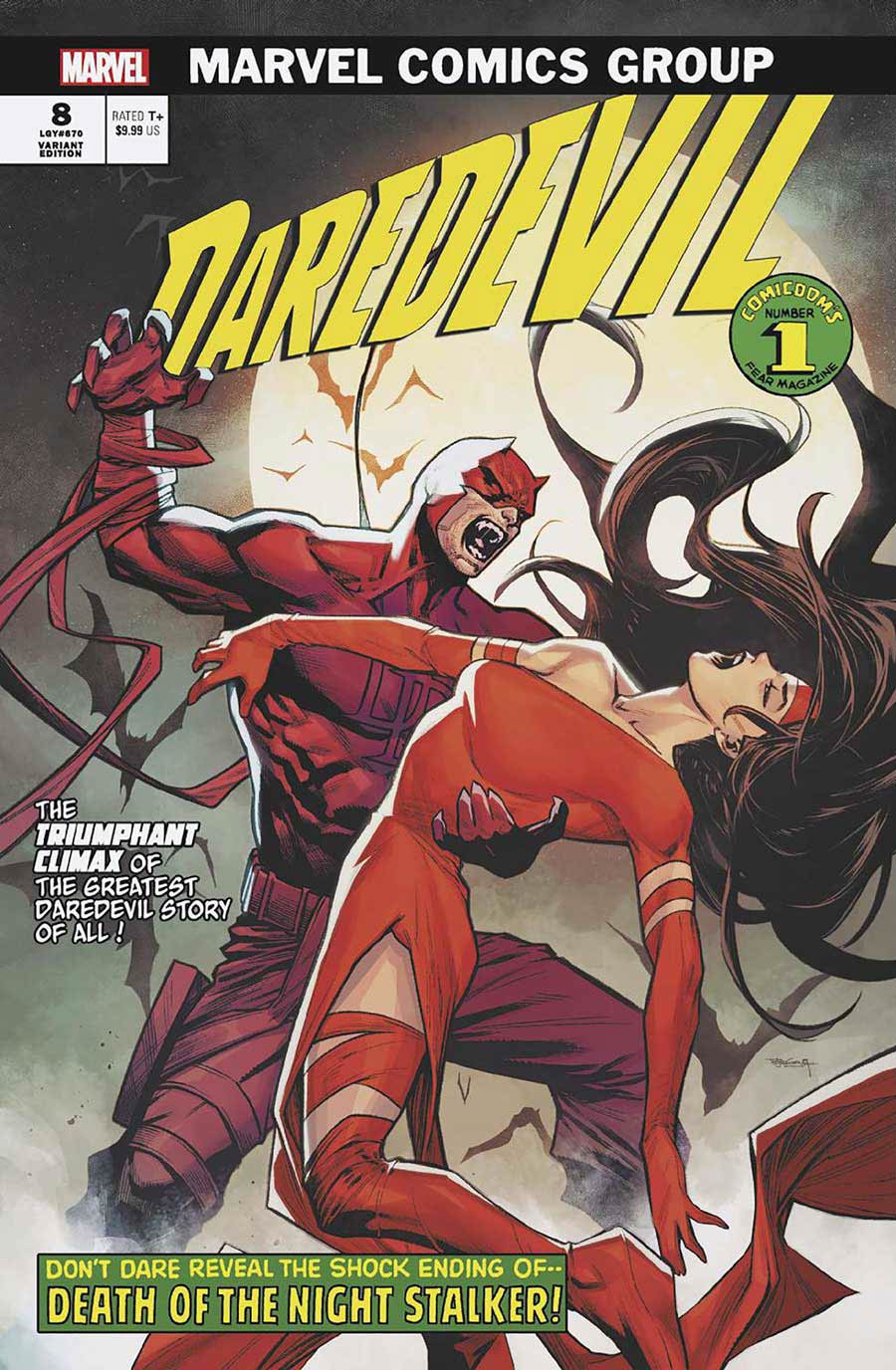 Daredevil Vol 8 #8 Cover I Variant Stephen Segovia Vampire Cover Misprint Edition