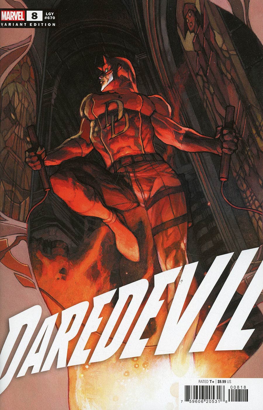 Daredevil Vol 8 #8 Cover L Incentive Simone Bianchi Variant Cover Misprint Edition