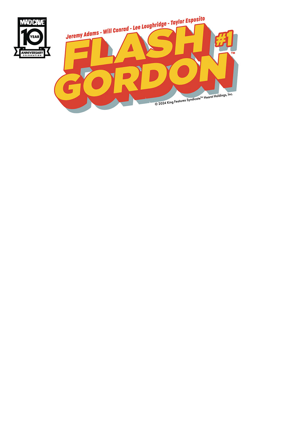 Flash Gordon Vol 8 #1 Cover D Variant Blank Cover