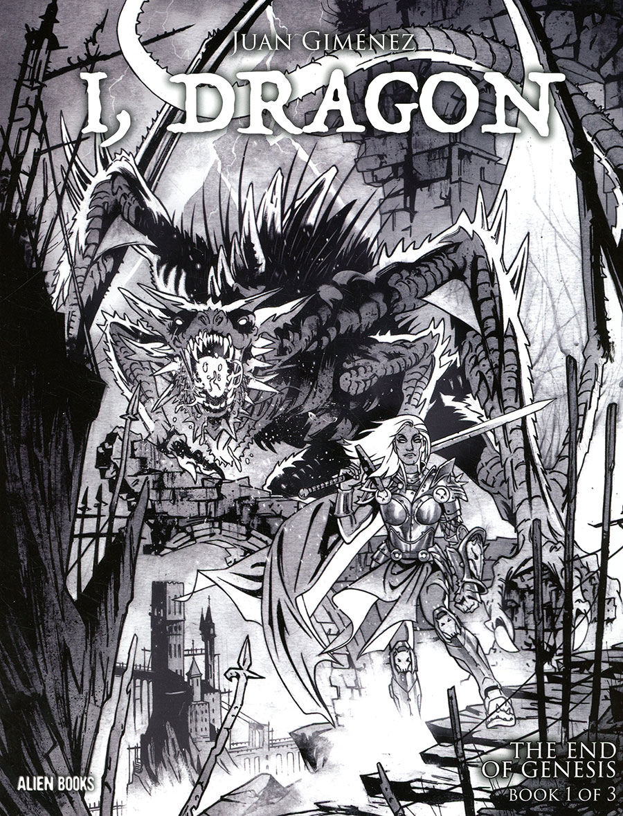 I Dragon Book 1 The End Of Genesis #1 Cover D Variant Danny Earls Black & White Cover