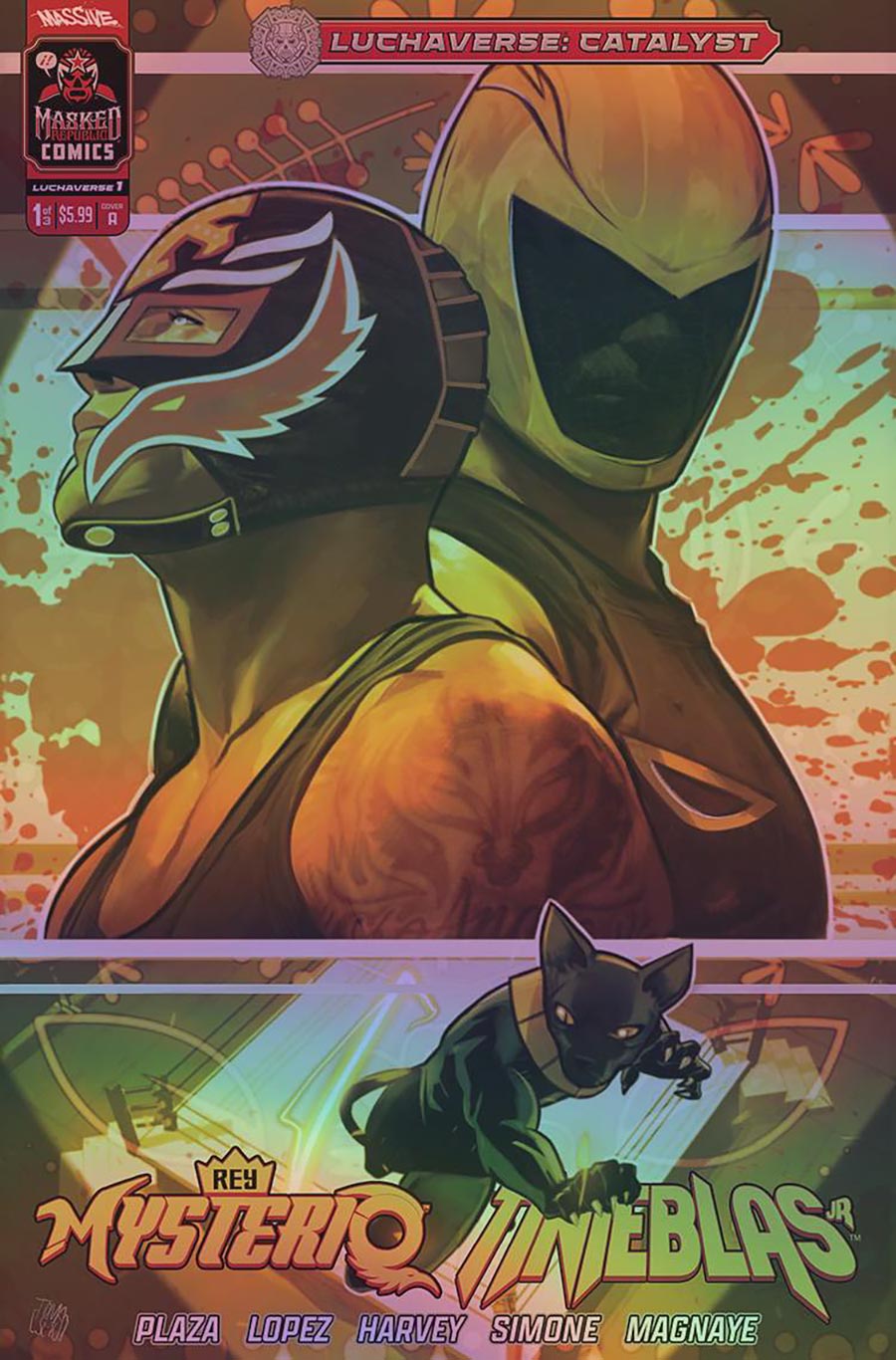 Luchaverse Catalyst #1 Rey Mysterio Tinieblas Jr Cover I Deluxe Francesco Tomaselli Foil Cover