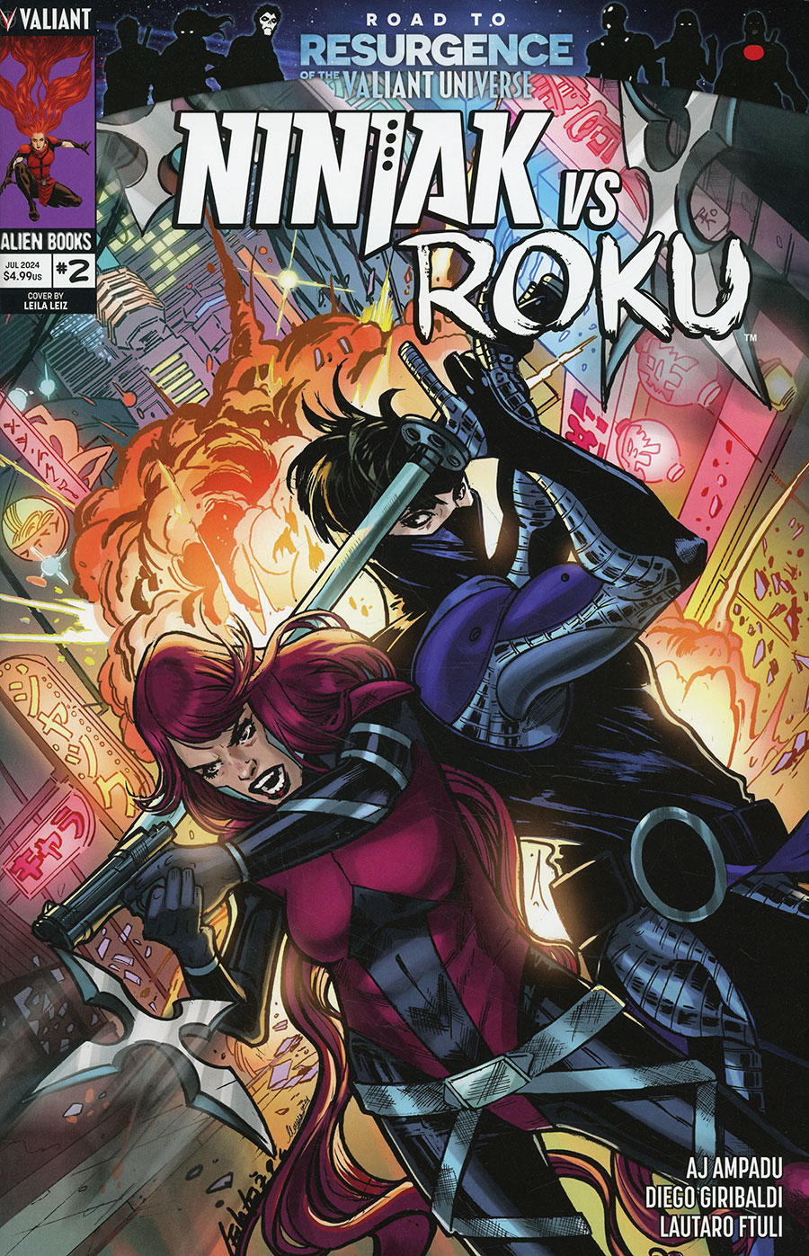 Ninjak vs Roku #2 Cover A Regular Leila Leiz Cover (Resurgence Of The Valiant Universe Prelude)