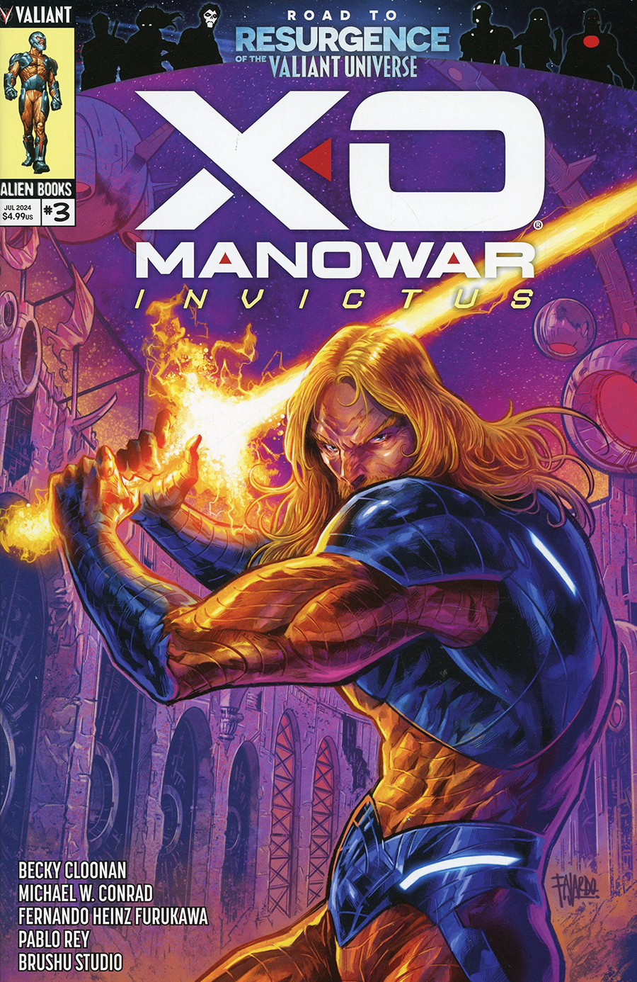 X-O Manowar Invictus #3 Cover A Regular Guillermo Fajardo Cover (Resurgence Of The Valiant Universe Prelude)