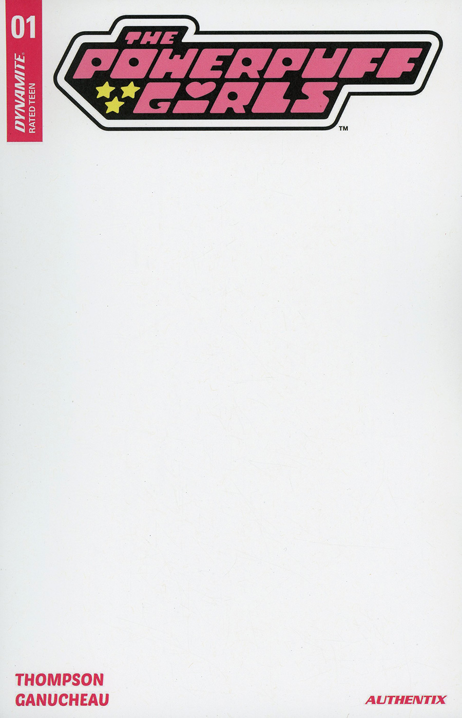 Powerpuff Girls Vol 4 #1 Cover G Variant Blank Authentix Cover