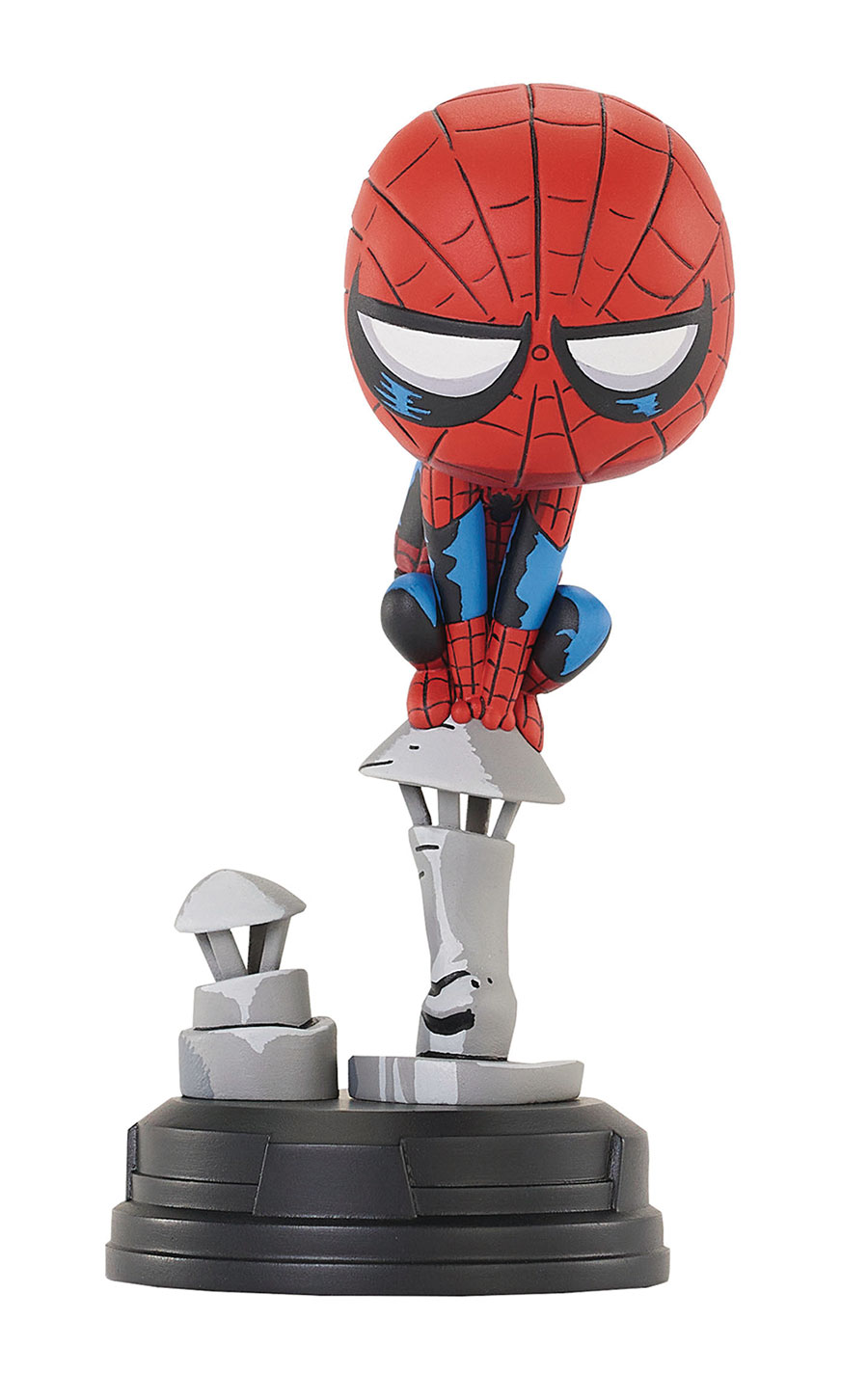 Marvel Animated-Style Spider-Man On Chimney Statue