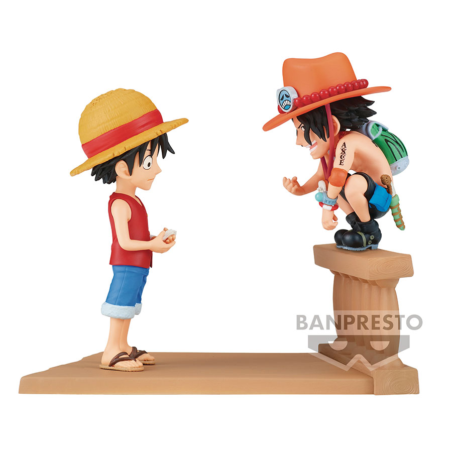 ONE PIECE LOG STORIES LUFFY & PORTGAS D ACE WCF FIG (C