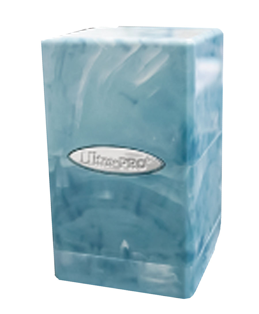 Marble Satin Tower - Light Blue & White