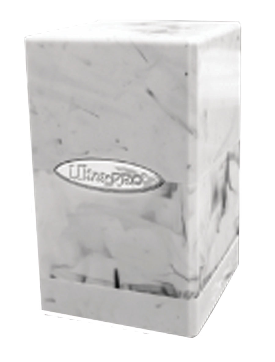 Marble Satin Tower - White & Black