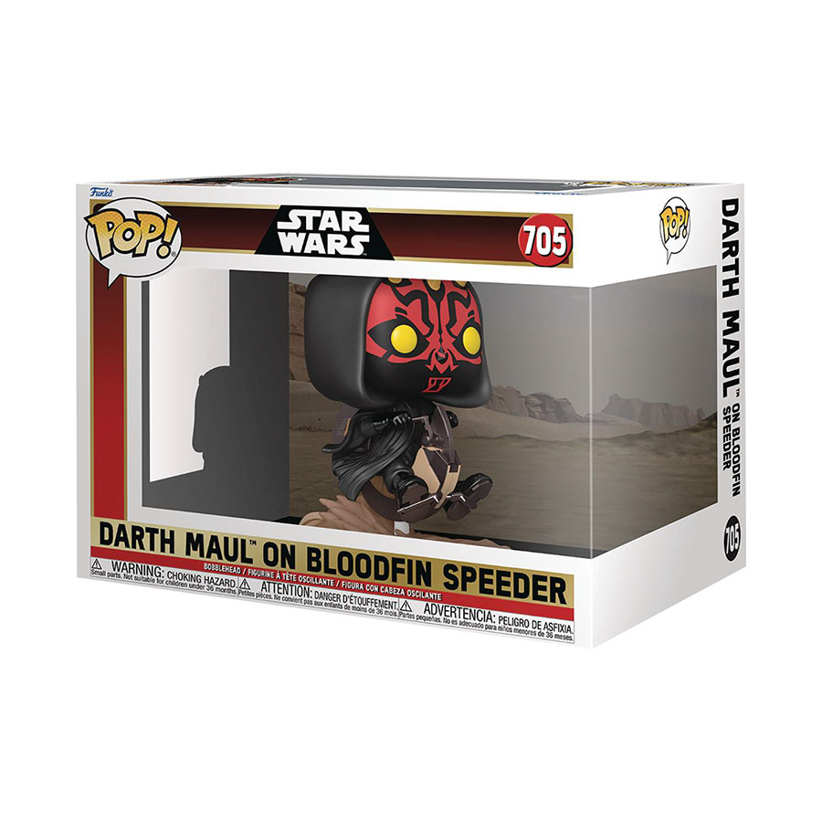 POP Rides Deluxe Star Wars Darth Maul On Bloodfin Vinyl Figure