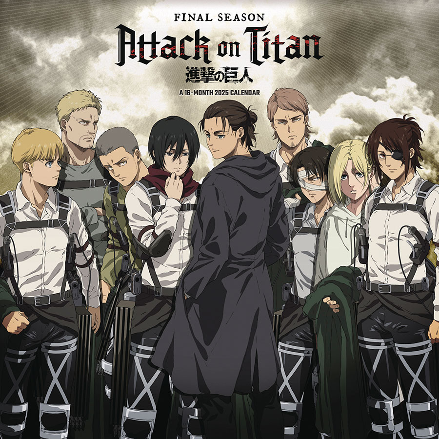 Attack On Titan 16-Month 2025 Wall Calendar