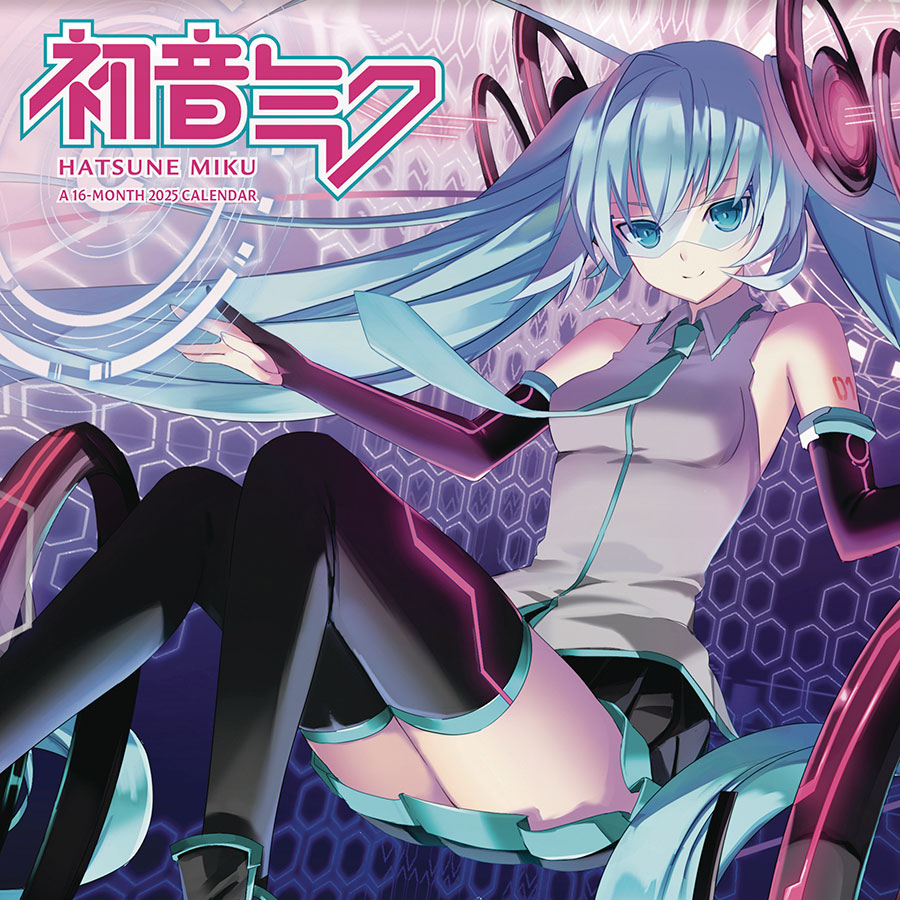Hatsune Miku 16-Month 2025 Wall Calendar