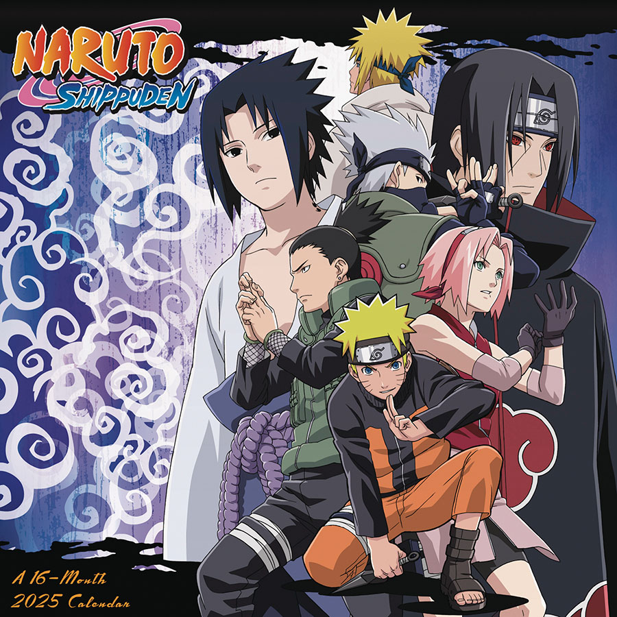 Naruto Shippuden 16Month 2025 Wall Calendar