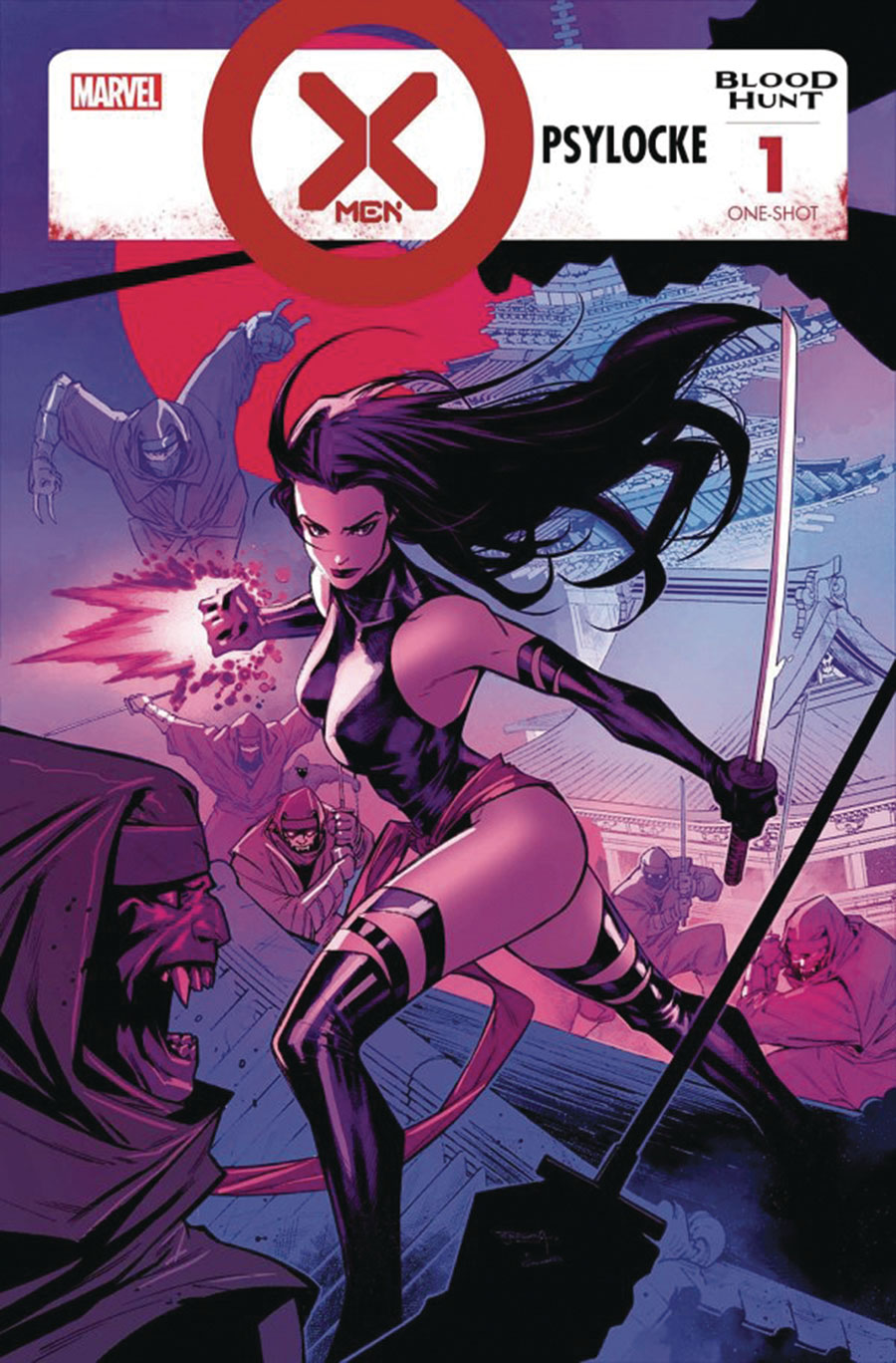 X-Men Blood Hunt Psylocke #1 (One Shot) Cover C DF Signed By Steve Foxe