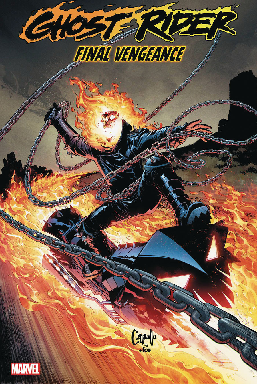 Ghost Rider Final Vengeance #1 Cover L DF Greg Capullo Variant Cover Gold Signature Series Signed By Greg Capullo