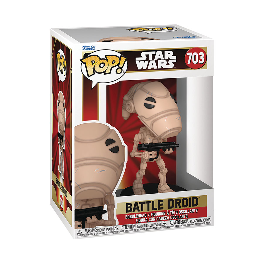 POP Star Wars The Phantom Menace 25th Anniversary Battle Droid Vinyl Bobble Head - RESOLICITED