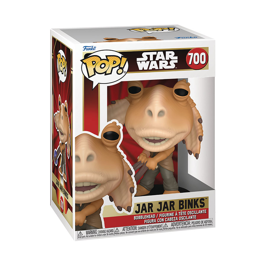 POP Star Wars The Phantom Menace 25th Anniversary Jar-Jar Binks With Booma Balls Vinyl Bobble Head - RESOLICITED
