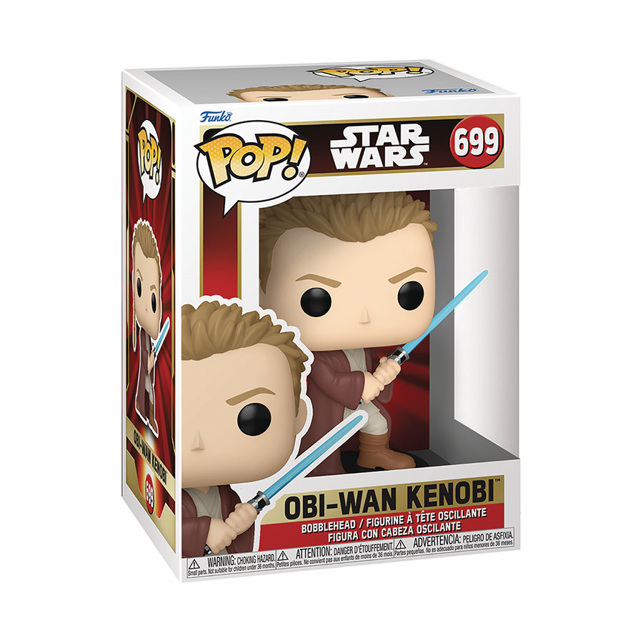 POP Star Wars The Phantom Menace 25th Anniversary Obi-Wan Kenobi (Padawan) Vinyl Bobble Head - RESOLICITED