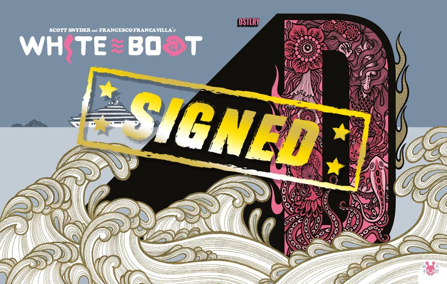 White Boat #1 Cover M Incentive Junko Mizuno Wraparound Variant Cover Signed By Scott Snyder
